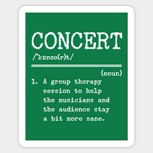 Funny Concert Dictionary Definition Sticker